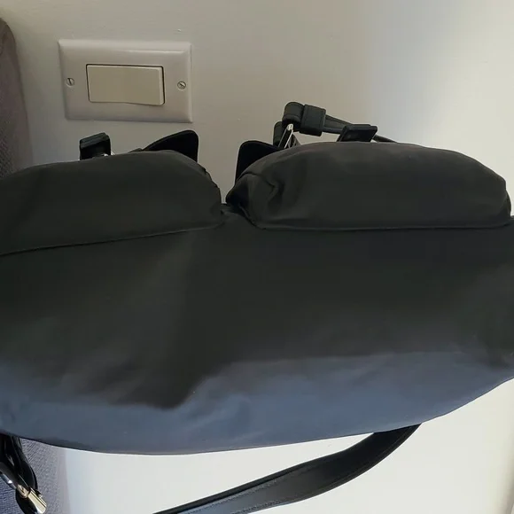 Unisex Tumi Black Nylon Voyageur Frankfurt North/South Foldable Tote